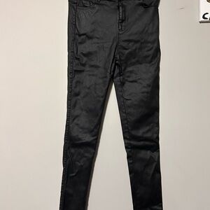 Black pleather Skinny Pants